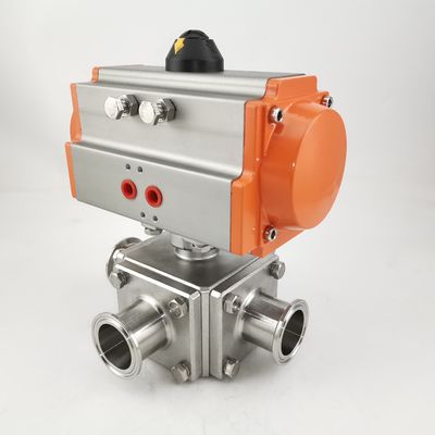 İyi bir fiyat. Pneumatic Operated Ball Stainless Steel Valves Square  clamp Connection çevrimiçi