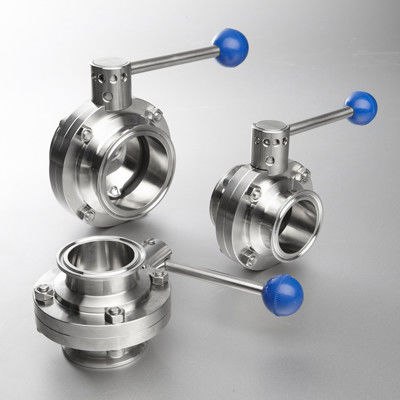İyi bir fiyat. Sanitary Ss Butterfly Valve , 316l Clamped Weld DIN Butterfly Valve çevrimiçi