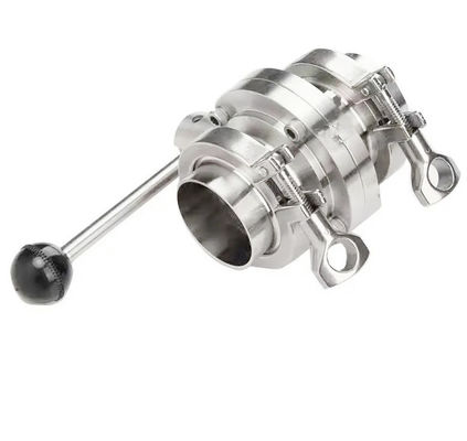 Paslanmaz çelik el ile çalıştırılan kelebek valfi, Tri Clamp Ferrule tam seti