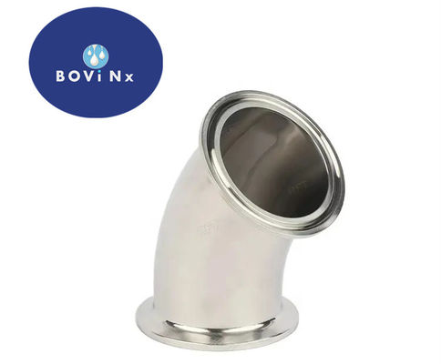 İyi bir fiyat. Kelepçeli Paslanmaz Çelik 304l Boru Bağlantı Parçaları, 45 Derece Kısa Dirsek çevrimiçi